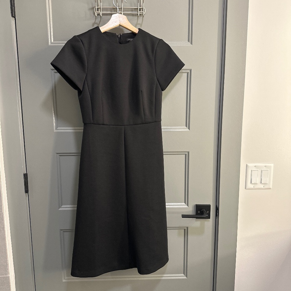 Ann Taylor Midi Flare Dress in Double Knit